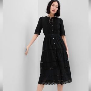 GAP - lace button up midi dress